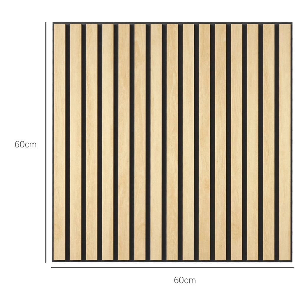 Pannello Fonoassorbente ¨C zephmum ¨C MDF e Poliestere Colore Quercia 60x60x4 cm