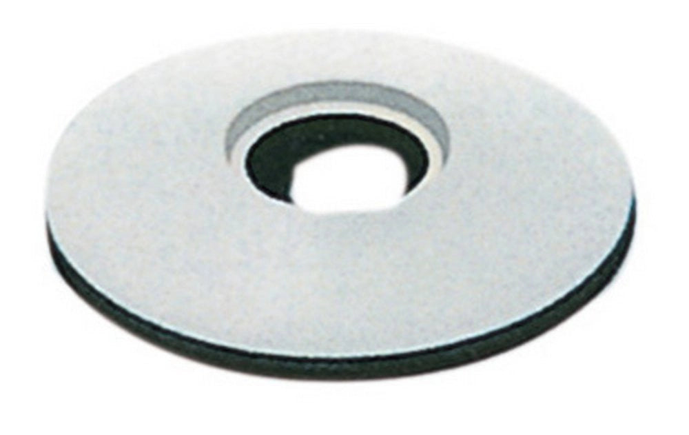 100pz rondella ferro tonda con guarnizione 6,7x19 colore bianco finitura grigio cod:ferx.56200