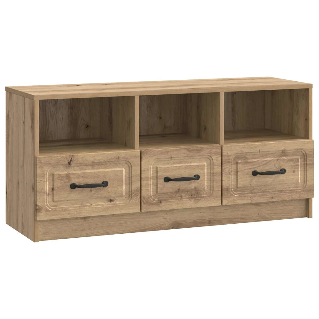 Mobile TV con cassetto Rovere Artigianale 102 x 34,5 x 47 cm 895834