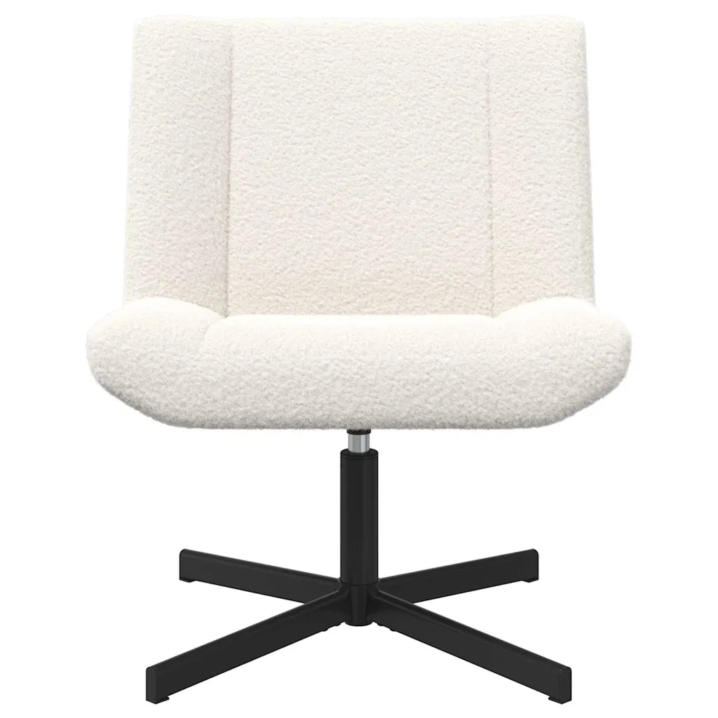 vidaXL Sedia girevole Crema 63 x 75 x 76 cm Tessuto
