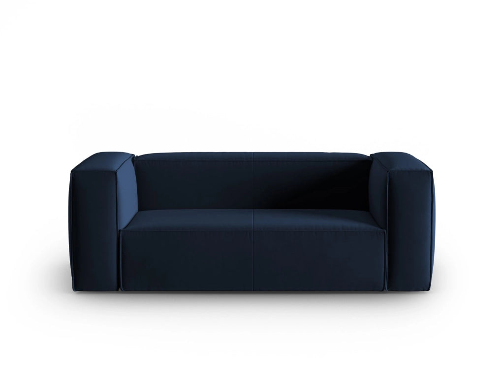 Cosmopolitan Design - Divano "Mackay" 2 posti in velluto blu reale 