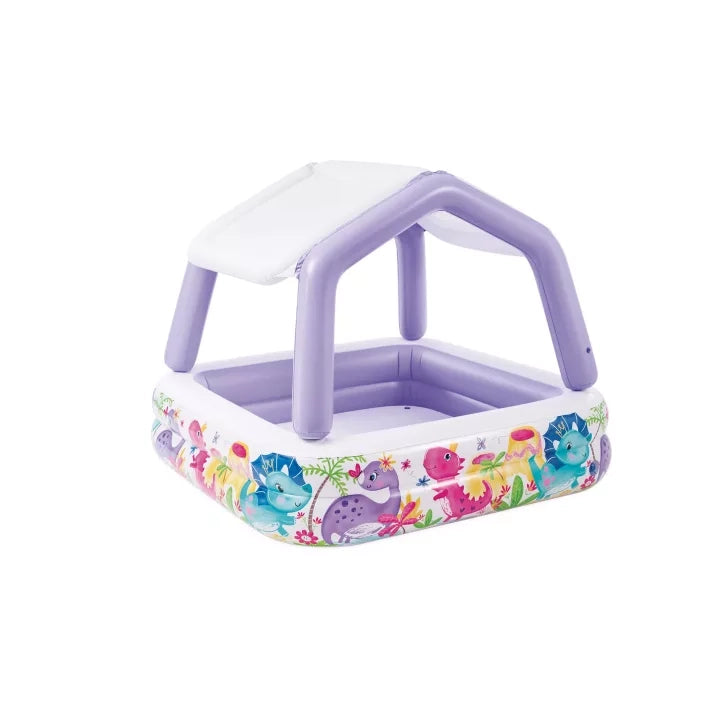 PISCINA GONFIABILE QUADRA  ACQUARIO CON PARASOLE  +2  ANNI  cm.157x157x122h.  peso kg.3,80 (57470)    INTEX