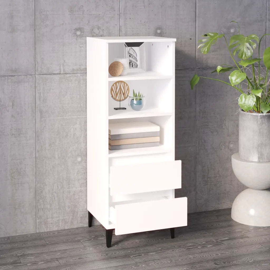 Credenza Bianco 40x36x110 cm in Legno Multistrato 821244
