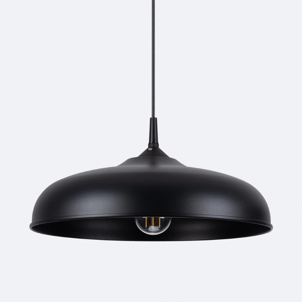 Lampada a sospensione nera ROSELA 1xE27 15W PureLume