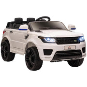 MACCHINA ELETTRICA PER BAMBINI 3-6 ANNI CON TELECOMANDO, LUCI LED E CLACSON, IN PP E METALLO, 110X68X52 CM, BIANCO