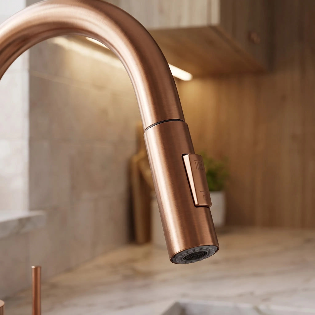Punta Con Aeratore Per Rubinetto Da Cucina Rea Fresh Brush Copper