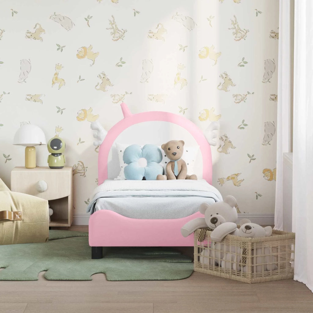 Struttura letto per bambini con testata-Giroletto per bambini Rosa 70 x 140 cm PU 296934