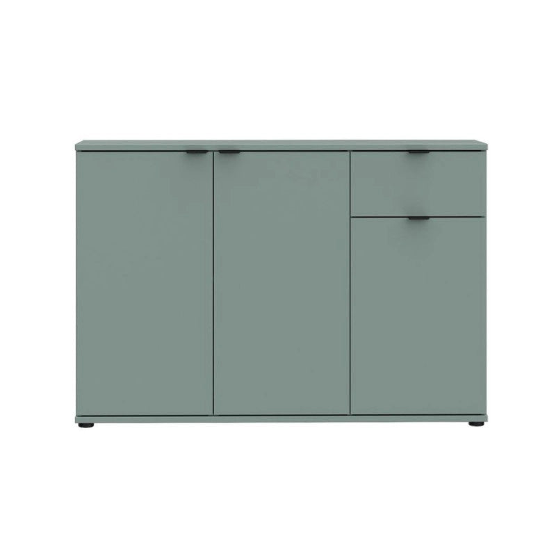 Mobile multiuso Segno con tre ante e 1 cassetto L 120 cm colore verde salvia