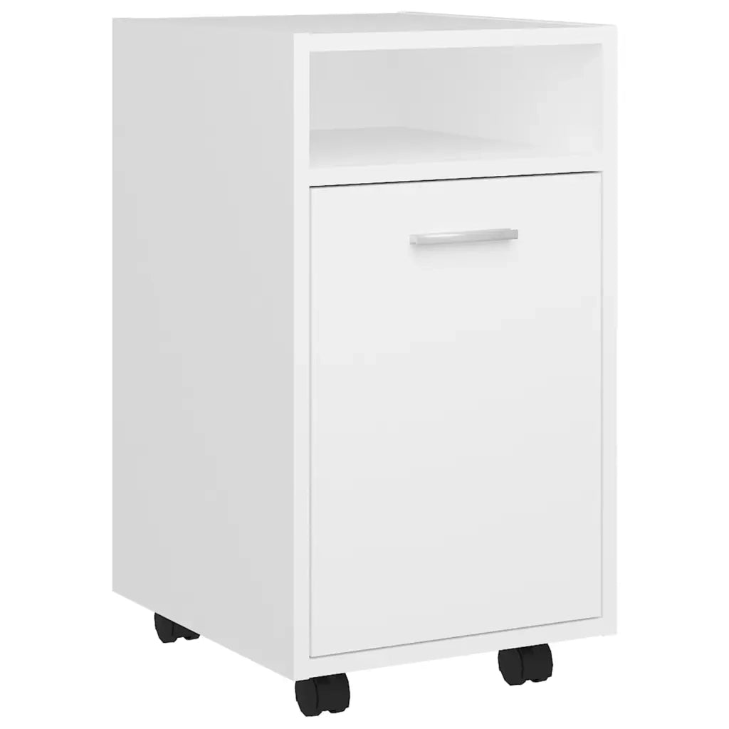 Credenza con Ruote-Buffet-Armadio da cucina Bianca 33x38x60 cm in Legno Multistrato