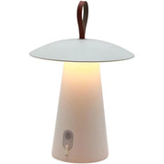 Lampada da tavolo senza fili - LUMISKY - FUNGY - H29 cm - Alluminio - Manico in pelle - LED bianco caldo
