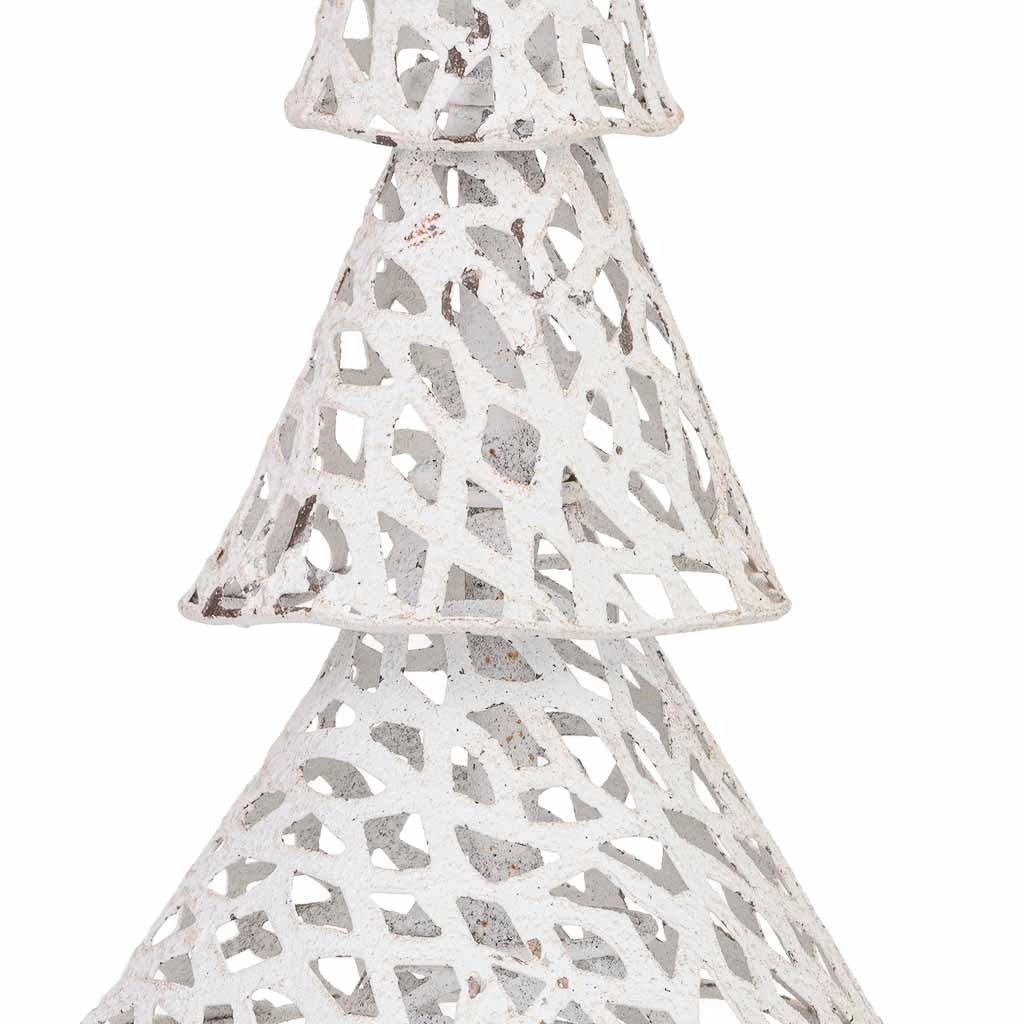 Set di 2 alberi in metallo bianco, 15x15x53 cm e 13x13x45 cm (altezza)
