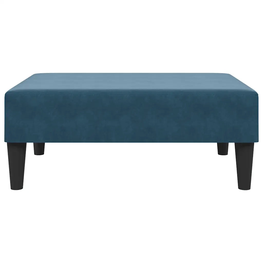 Poggiapiedi Blu 77x55x31 cm in Velluto