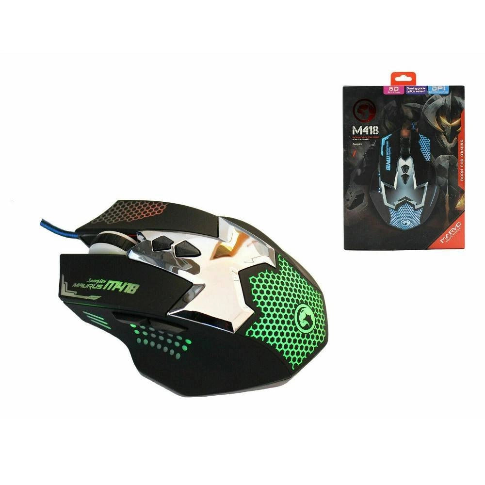 Trade Shop - Mouse Gaming Per Pc Marvo M418 Game Giochi Per Pc Dpi 800-2400 Ottico 6d -