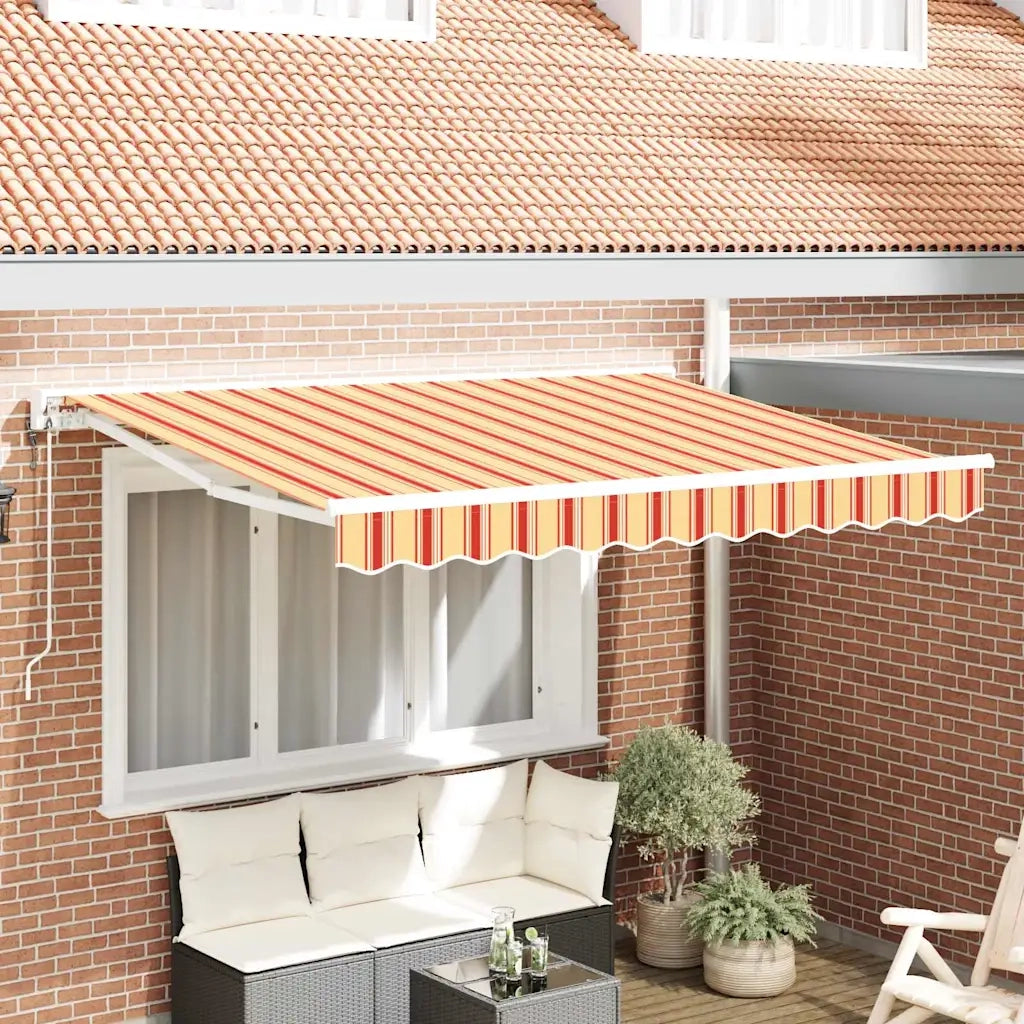 vidaXL Tenda Retrattile Striscia Multicolore 250x200 cm Tessuto