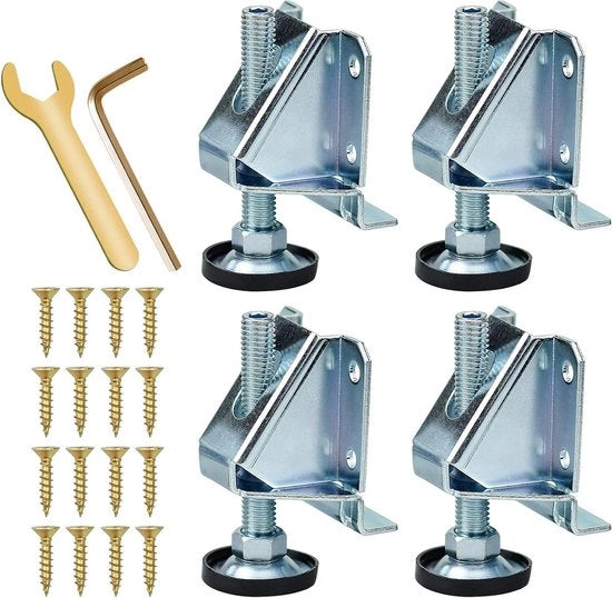 Sostegni regolabili per mobili - supporti pesanti M10 per cassetti - 4 pezzi con viti