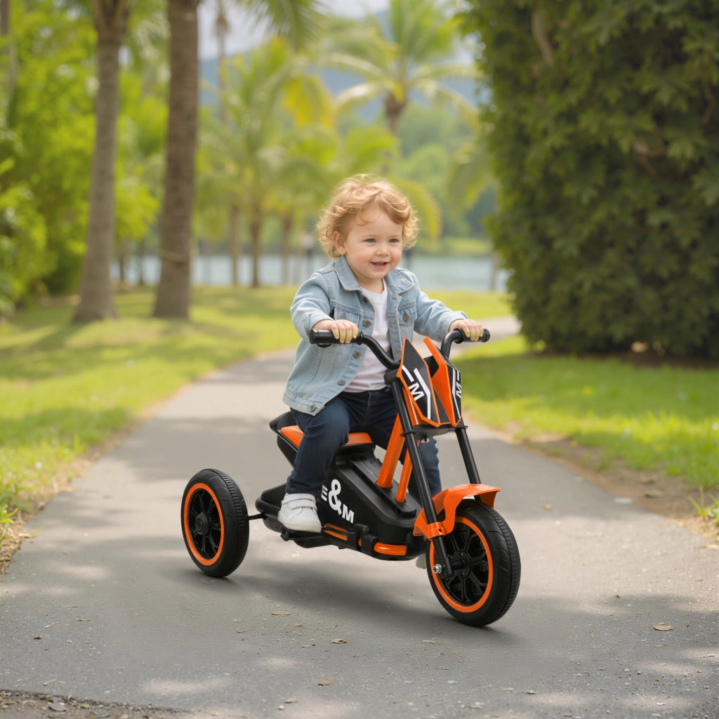 Triciclo Bambini ¨C zephmum ¨C Acciaio Arancione 79x44x50 cm
