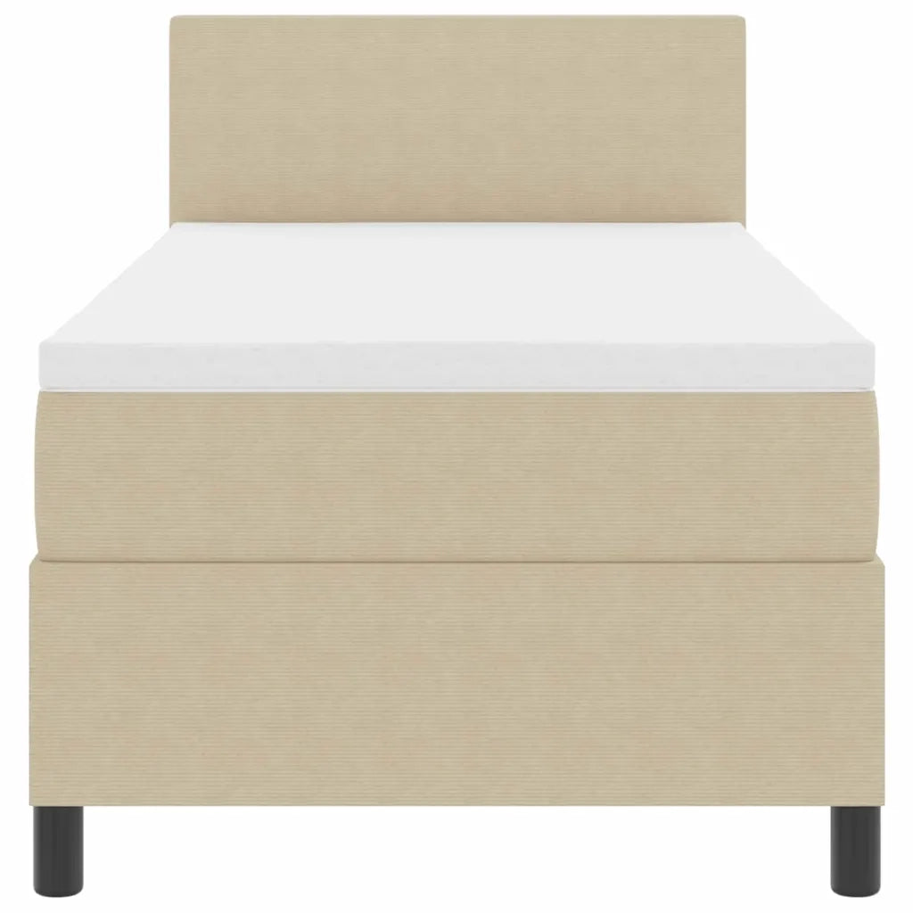 Letto a molle con testiera Grigio chiaro e bianco 80 x 200 cm 3337490