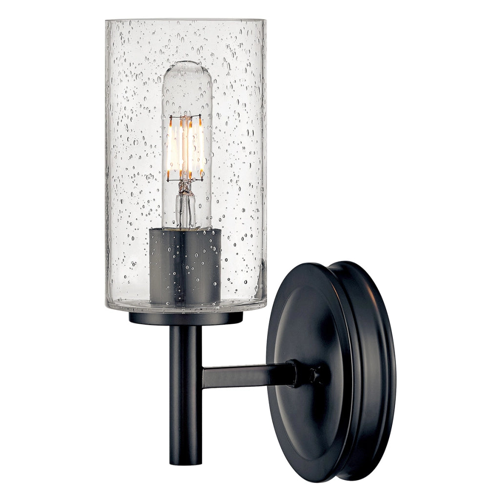 Applique loft nera vetro bolle E27 1 luce Collier Hinkley