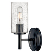 Applique loft nera vetro bolle E27 1 luce Collier Hinkley