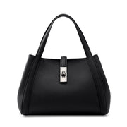 Borsa a tracolla da donna Lady in pelle di vacchetta nera