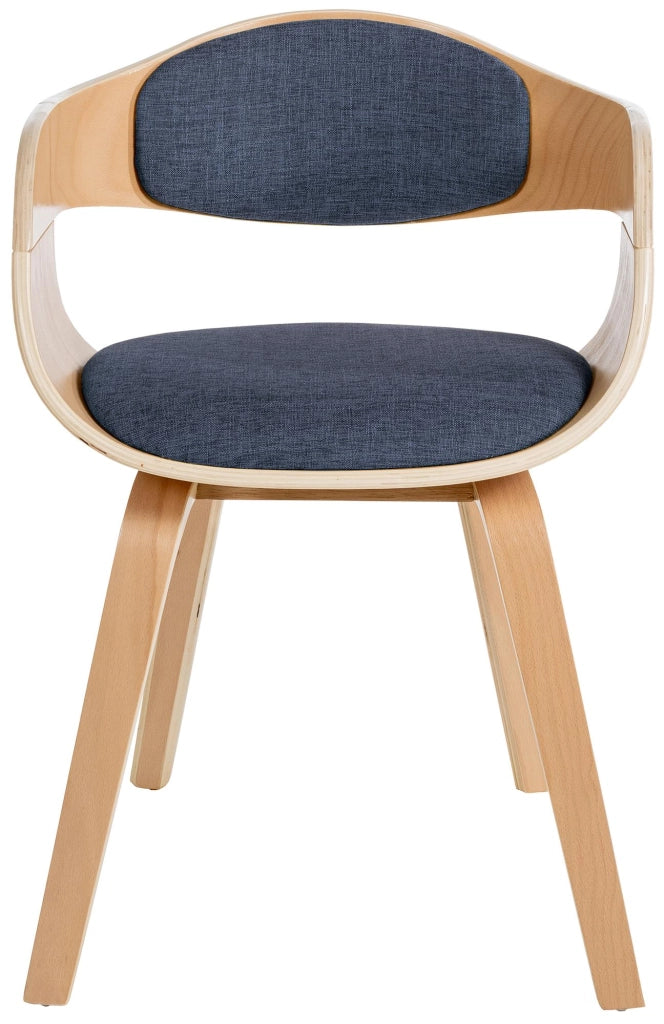 Sedia Kingston in Tessuto Natura/blu