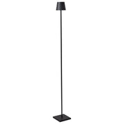 Lampada da terra in ferro nero per interni e per esterni stile moderno