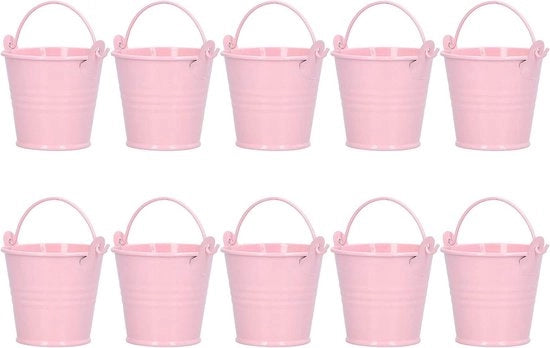Decori per Interni Esterni - 10 pezzi di Piccoli Vasi per Succulente in Cassetta di Metallo - Accessori per Contenitori di Fiori