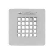 Griglia per piatto doccia bianco in acciaio inox quadrata 12,5x12,5 cm