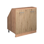 Armadio per soffitti inclinati Rion Rovere artigianale/Rovere dorato 80 x 83.8 cm con 2 porte, carcassa 60 cm profondità Vicco