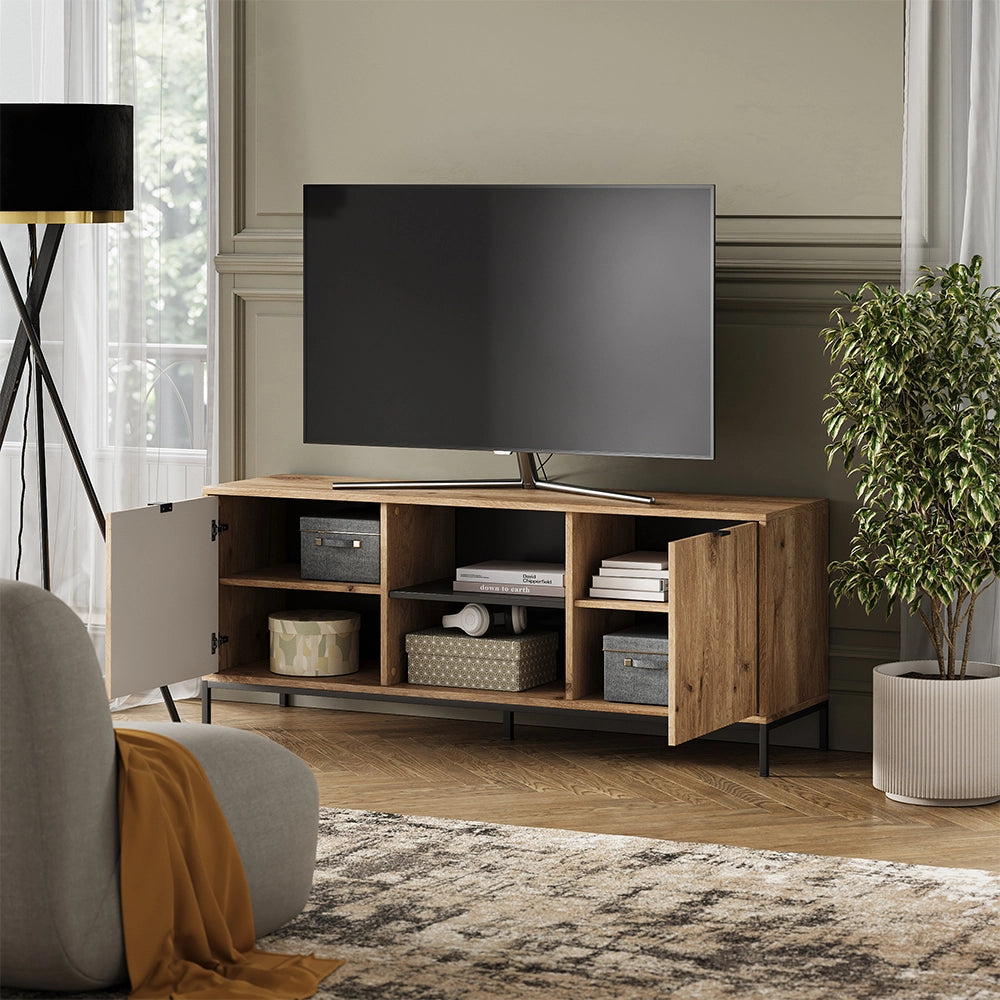 Vicco Tavolo basso Quercia vichinga 150 x 60 cm con 2 porte