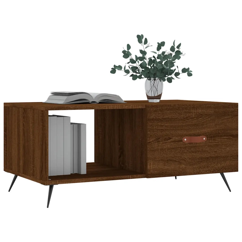 Tavolino da salotto | Tavolino da caff¨¨ | Tavolino da Soggiorno Rovere Marrone 90x50x40cm Legno Multistrato