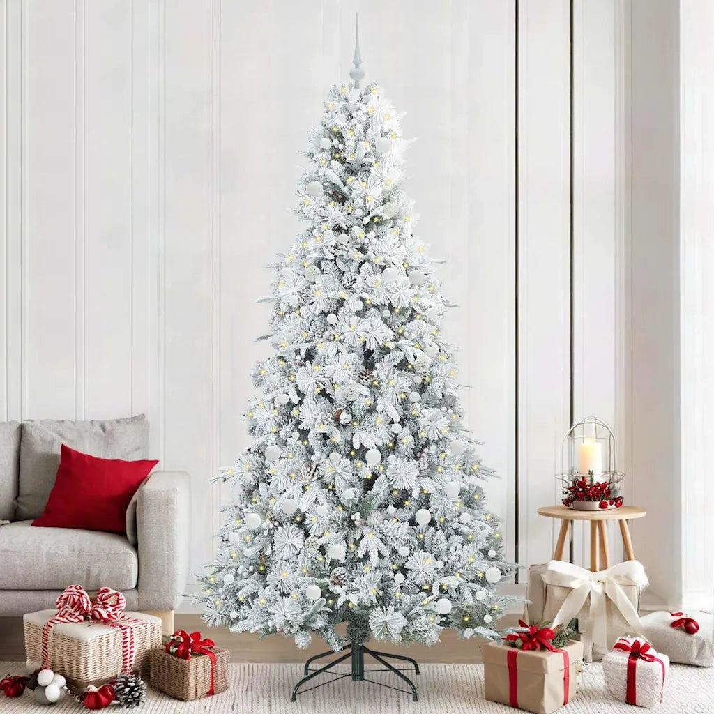 Albero di Natale | Decorazioni natalizie Artificiale con Rami Pieghevoli Bianco 240 cm