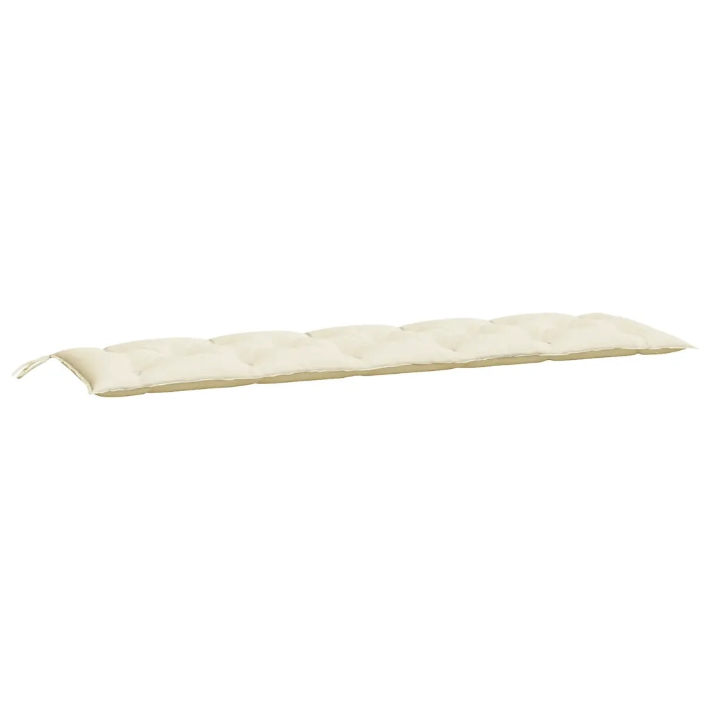 Cuscini Panca Giardino 2pz Bianco Crema 180x50x7 Tessuto Oxford