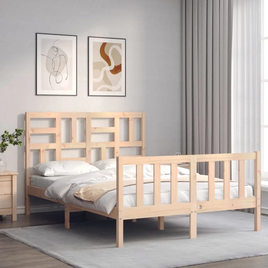 Giroletto senza Materasso 140x200 cm in Legno Massello di Pino 3193076