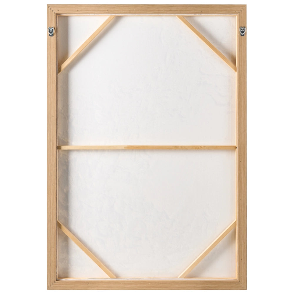 Decorazione da parete: stampa su tela bianca, design 3D realizzato a mano, materiali sintetici, cornice in legno di pino, soggiorno