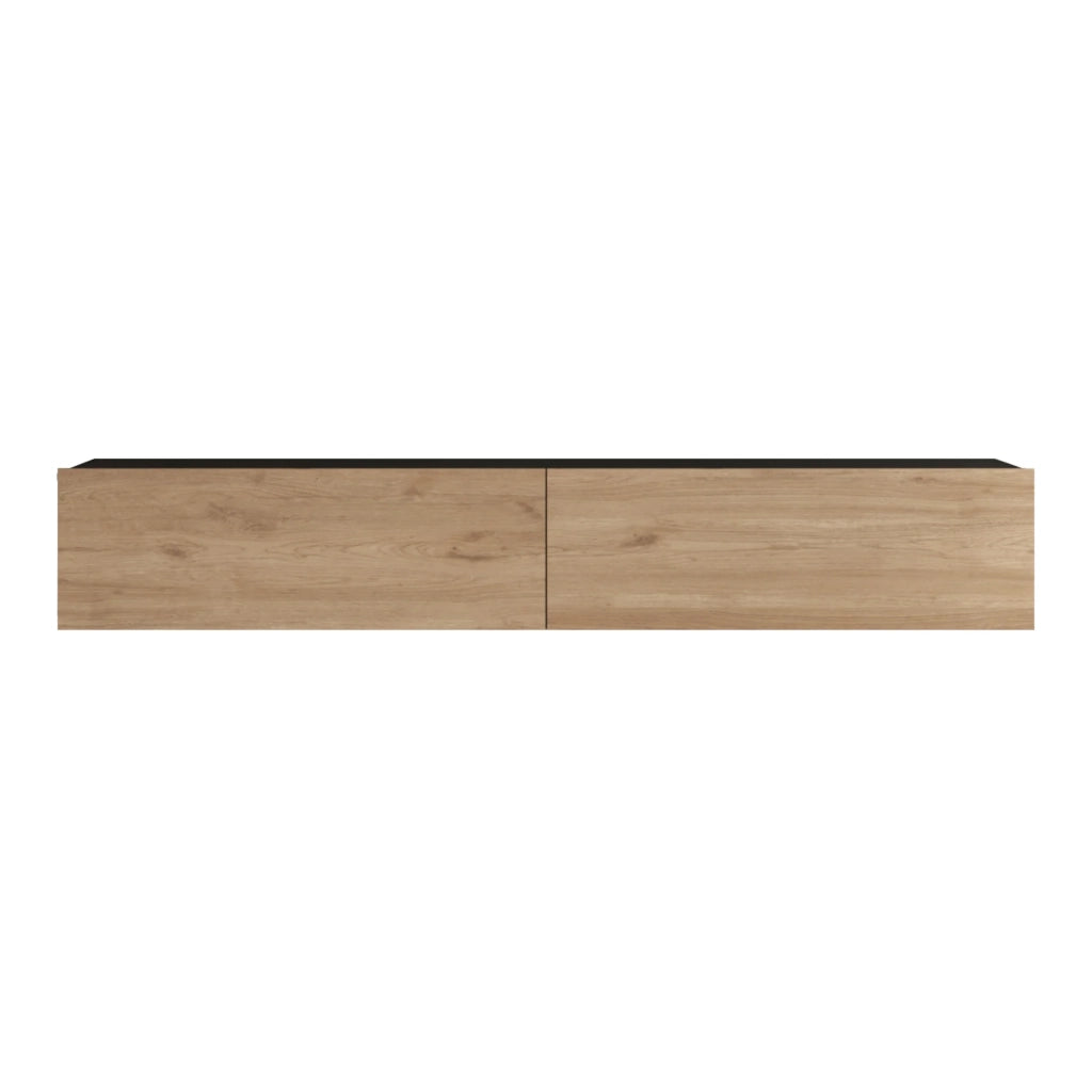 Mobile porta TV con 2 ante 29,5 x 180 x 31,5 cm effetto rovere nero 03_0007791