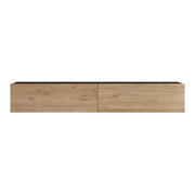 Mobile porta TV con 2 ante 29,5 x 180 x 31,5 cm effetto rovere nero 03_0007791