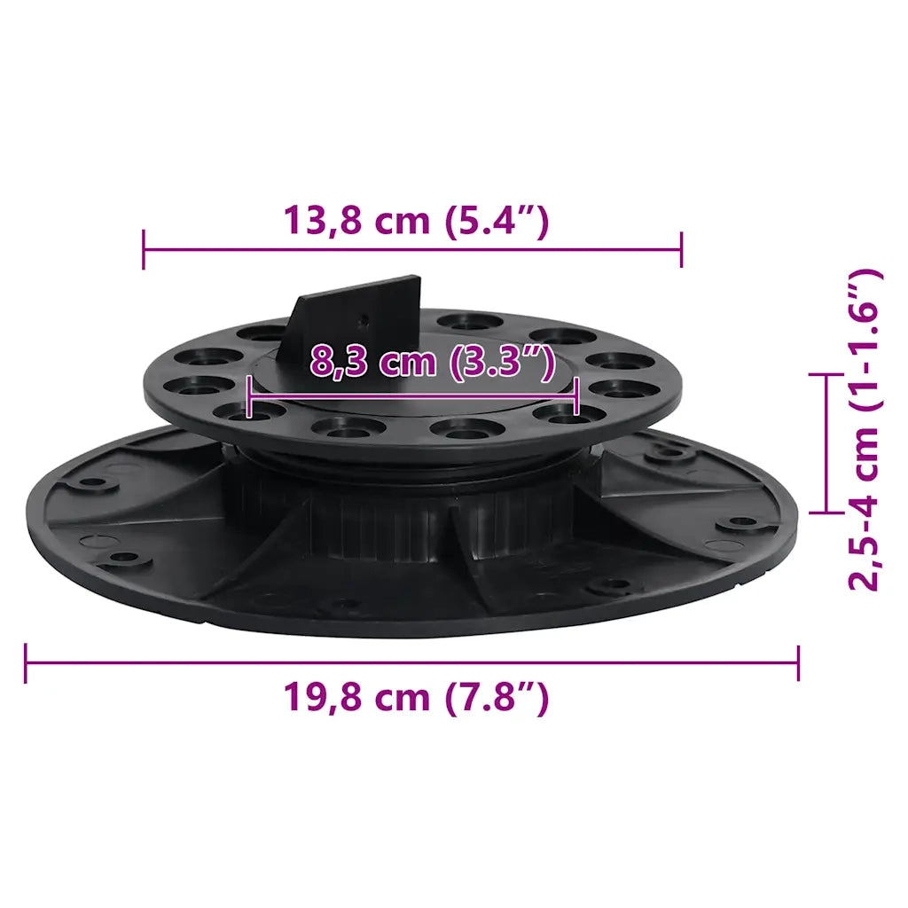 Piedini Regolabili per Decking 10 pz 25-40 mm
