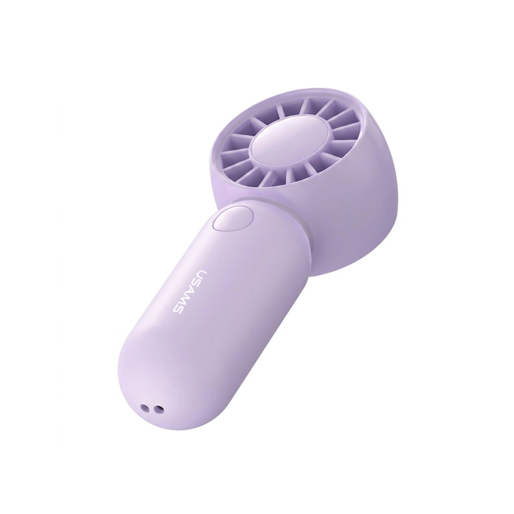 Mini Ventilatore Portatile 3 Velocità 500mAh Ricaricabile USB-C Compatto Viola Usams