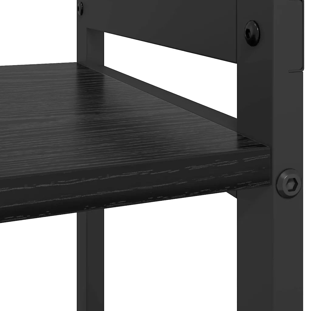 Libreria-Scaffale per Libri-Mobile di Stoccaggio Rovere Nero 60 x 30 x 50 cm Legno multistrato