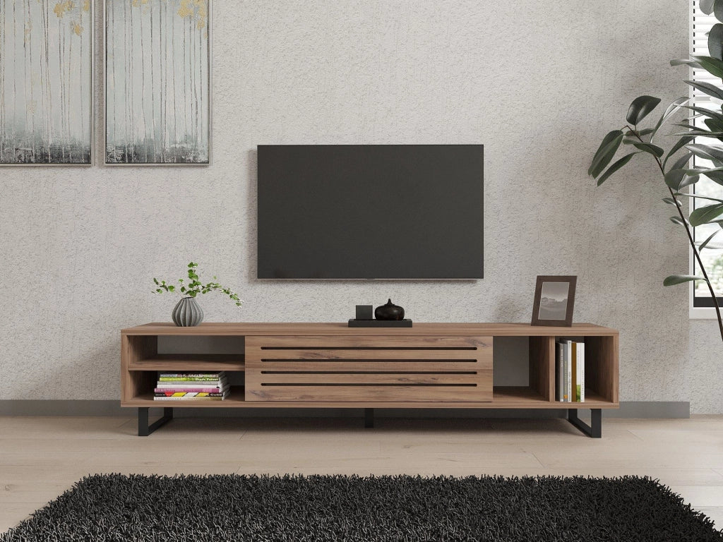 Porta TV in legno "Safir" 160 x 40 x 35 cm - Pino Atlantico