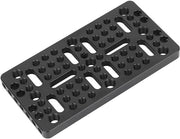 Piastra di montaggio in alluminio - Possibilità di fissaggio - 1/4"-20/3/8"-16 viti a dado - Leggera - Multifunzionale - Inclusa chiave a ingranaggi - Piastra di montaggio