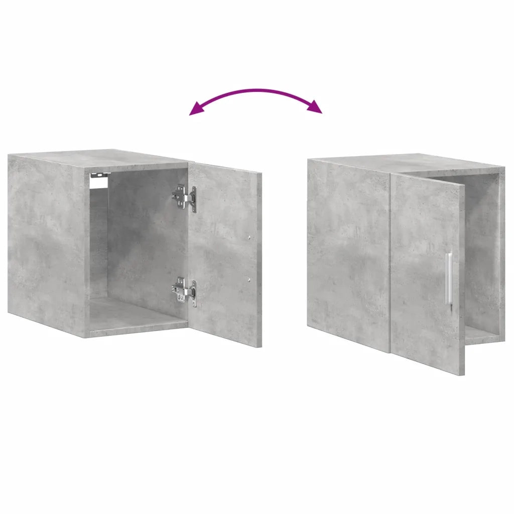 Armadietto a Muro | Mobile a Parete Grigio Cemento 30x42,5x40 cm Legno Multistrato