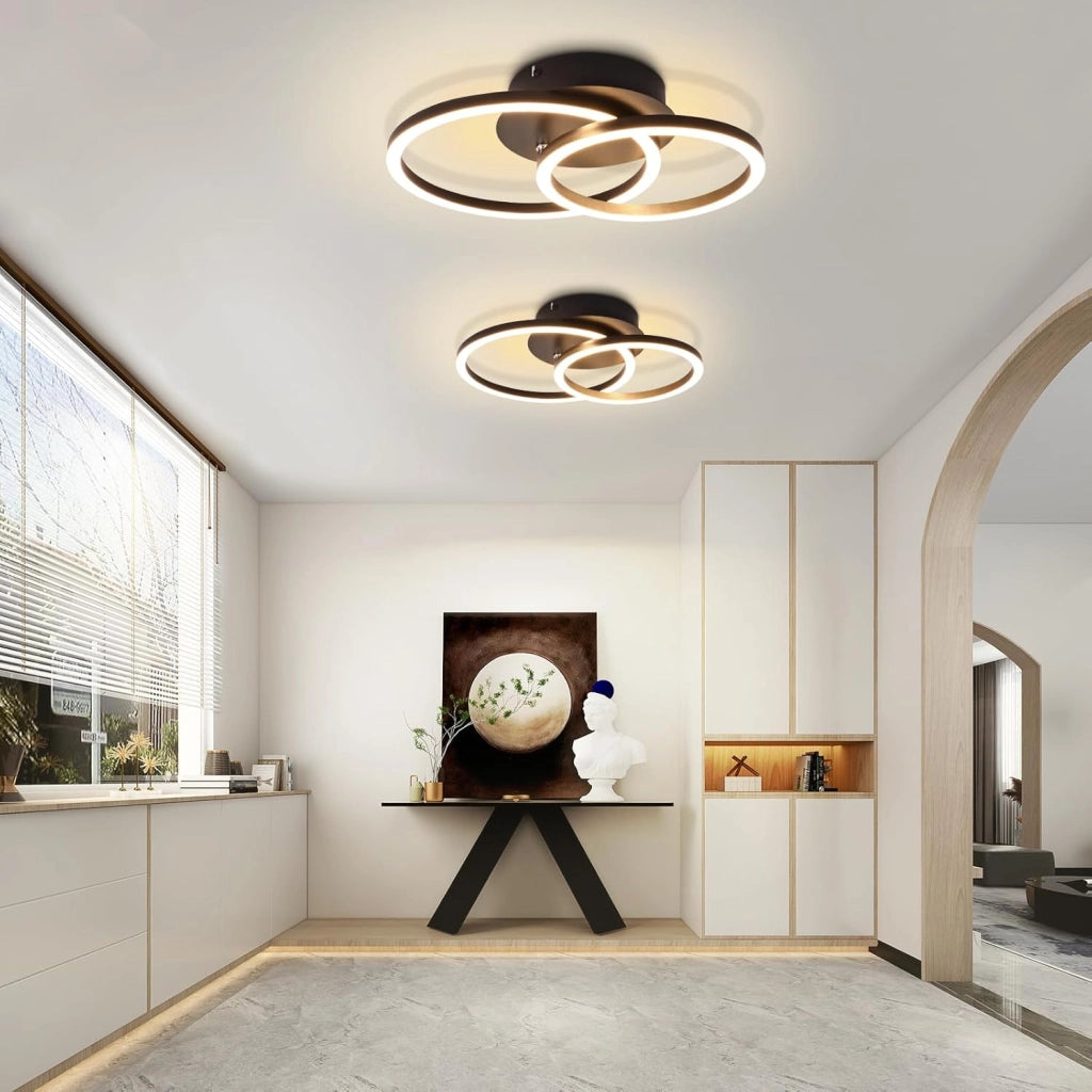ZMH Lampada da soffitto plafoniera LED rotonda moderna 24W 3000K per soggiorno corridoio