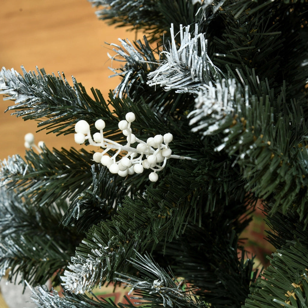 Albero di Natale Artificiale 120 cm ¨C zephmum ¨C Verde, Base in Acciaio Pieghevole