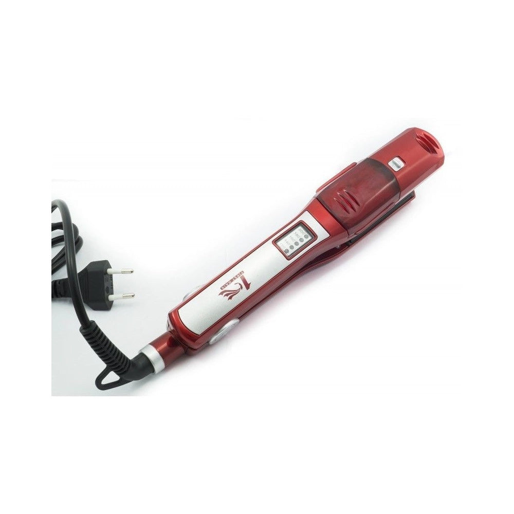 Trade Shop - Piastra In Ceramica Per Stiratura Capelli A Vapore Ioni 200°c Lisci Parrucchiere -