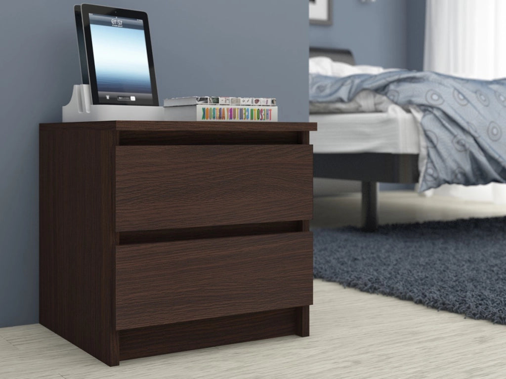 Comodino AKORD K60 Wengé 60 cm 2 cassetti 60x40x55 cm