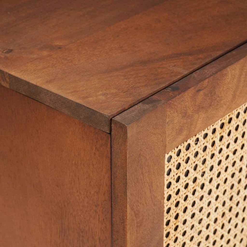 Mobile porta TV rettangolare moderno con ripiano portaoggetti 105 x 33,5 x 46 cm in legno di mango marrone 02_0057900