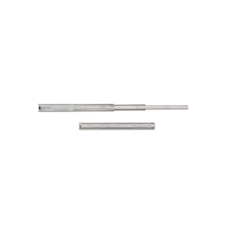 Set di guide a sfera per cassetti a estrazione totale, altezza 45 mm, lunghezza 500 mm, Acciaio, Zincato bianco