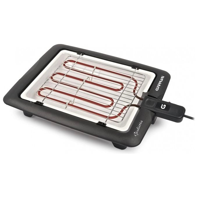 G3 Ferrari G10024 Giulietta Bistecchiera Elettrica da Tavolo 2000W Griglia Acciaio Inox Portatile colore Nero